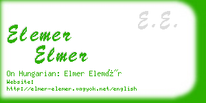 elemer elmer business card